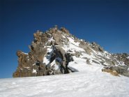 Le rocce che precedono la cima