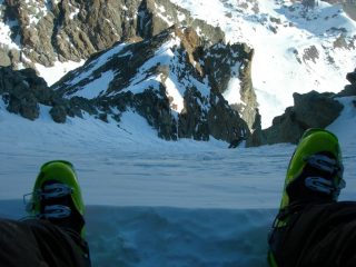 in giù, da dove siamo partiti con gli ski
