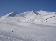 La meta sullo sfondo