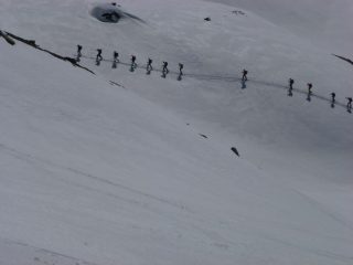 Trupp in marcia verso il colle della Galisia