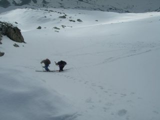 l'arrivo al ripido colletto