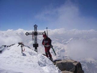 Mario sulla cima sud dell'Argentera