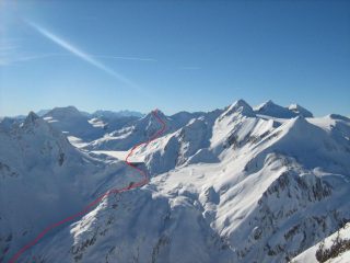 Traccia percorso (da Corno Gries)