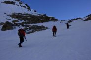 pendio nevoso che conduce al Colle di Crete Sèche