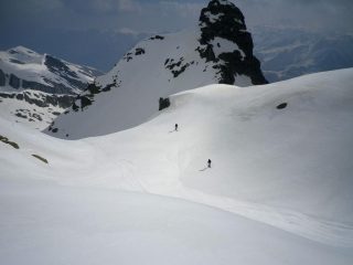 in discesa nel vallone superiore