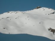 gli ampi pendii finali e la punta