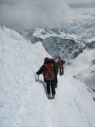 in discesa sulla crestina finale