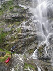 Ugo nella parte finale della cascatona