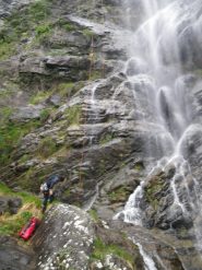 Ugo nella parte finale della cascatona