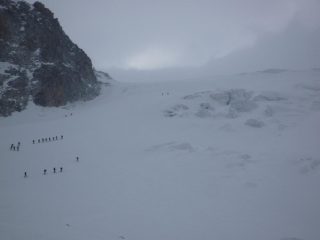 verso il Col de la Serpentine