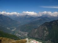 Panorama verso Nord: in fondo lo Zerbion