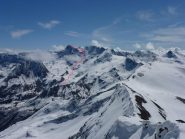 Salita vista dall'Ormelune il giorno precedente