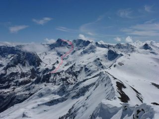 Salita vista dall'Ormelune il giorno precedente