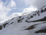 nella parte mediana delle piste