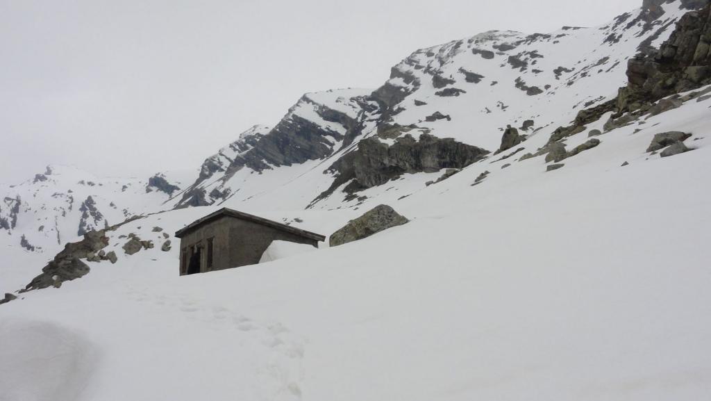 l'arrivo alla Cabane du Lauzanier (25-4-2011)