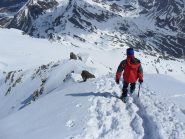 primi metri in discesa dalla cima