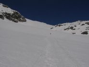 verso il pendio finale, al fondo a sinistra