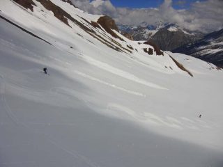 Pendii nel vallone alto del Col d'Etache