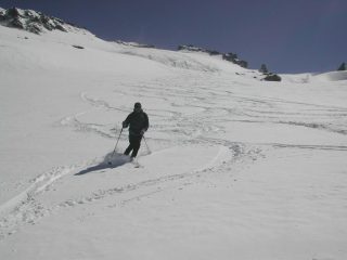 In discesa appena sotto la Schiena d'asino