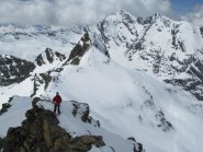 Dalla vetta ultima parte della cresta e Grand Sassiere