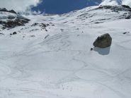 Canale di discesa sotto il traverso