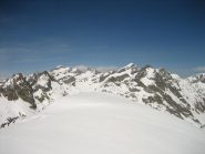Panoramica dalla vetta, Basto,Gelas,Maledia,Clapier, Chamineye e Lusiera.