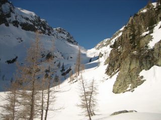 Il valloncello da percorrere nel ritorno.