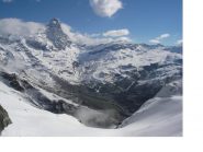 La conca del Breuil con il Cervino alto lassu'...dai pressi del col de Vofrede