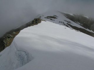 La cresta verso la Cavalcurt