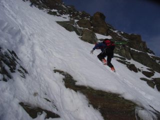 Roberto Garnero in salita, nel tratto sopra la Corda molla