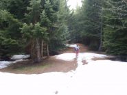 inizia il tratto nevoso