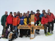 foto di gruppo in vetta