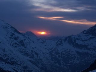 tramonto dal bivacco