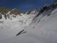linea di discesa e risalita verso Gippiera