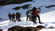 incontrando i primi nevaietti a quota 2200 m. (8-5-2011)