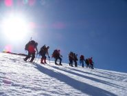 il gruppo nella parte finale del pendio 