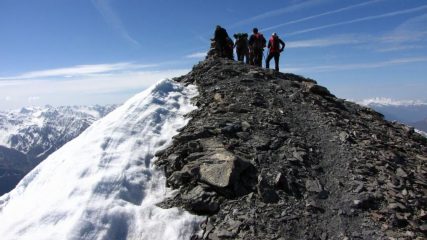 appena arrivati in cima al Petit Rochebrune
