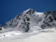 La Nord della Presanella con la discesa
