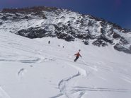 In discesa sul ghiacciaio