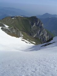 Il canale di salita, prima della conca