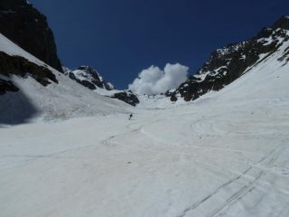 Sempre neve umida in basso ma più sciabile 