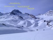 Rocca La Marchisa dal Piano di Traversagn con quote e denominazioni da 