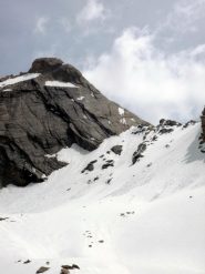 discesa sotto il Pic d'Asti