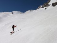 Valter nella parte alta della salita