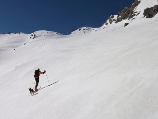 Valter nella parte alta della salita