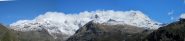 panorama sul gruppo del Rosa con vento forte