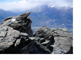 Il tratto finale della cresta prima della vetta...