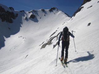 il Passo di Tablasses 2738 m. e la testa Sud di Bresses 2820 m.