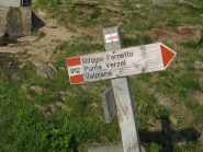 cartello indicatore all'Alpe Frera