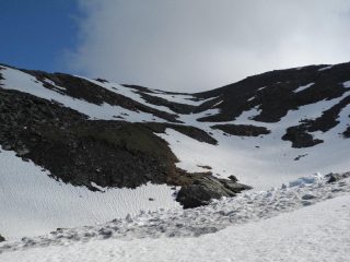 scarsità di neve nel tratto finale